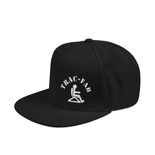 Black Snapback TracFab Logo