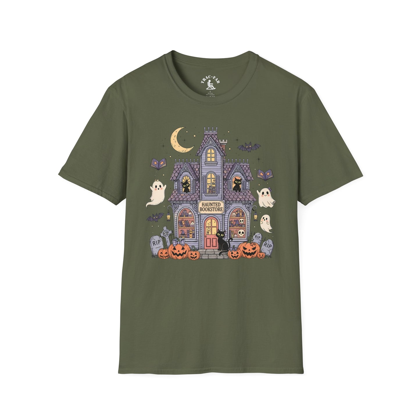 Haunted Bookstore Fall Halloween T-Shirt